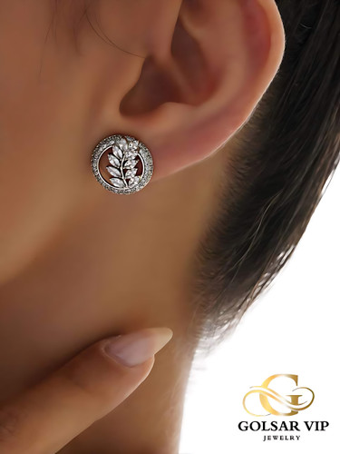 گوشواره خوشه گندم رنگ ثابت و ضد حساسیت آلیاژ استیل با کیفیت عالی