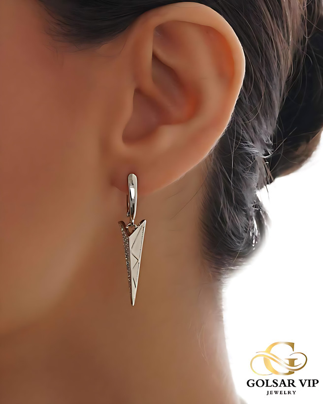 گوشواره سر نیزه رنگ ثابت و ضد حساسیت آلیاژ استیل با کیفیت بالا