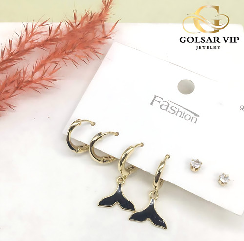 خرید گوشواره پکی پایه نقره عیار 925 | FASHION