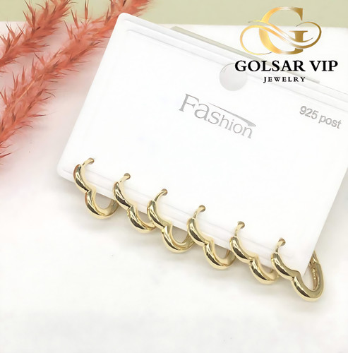 خرید گوشواره پکی پایه نقره عیار 925 | FASHION