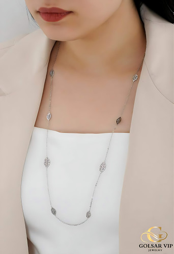 رولباسی نقرهای استیل طرح برگ