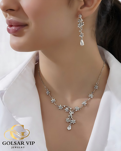 سرویس استیل نقرهای طرح گل