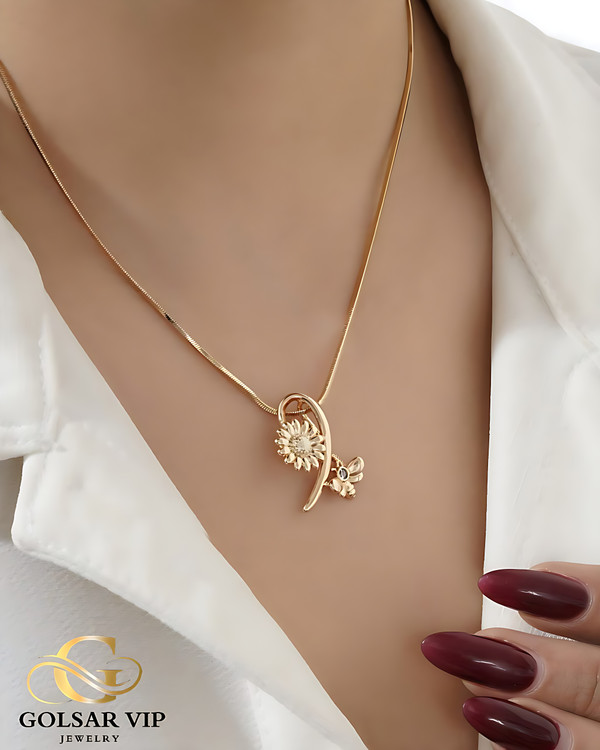 آویز طلایی طرح آفتاب گردان ژوپینگ | XUPING