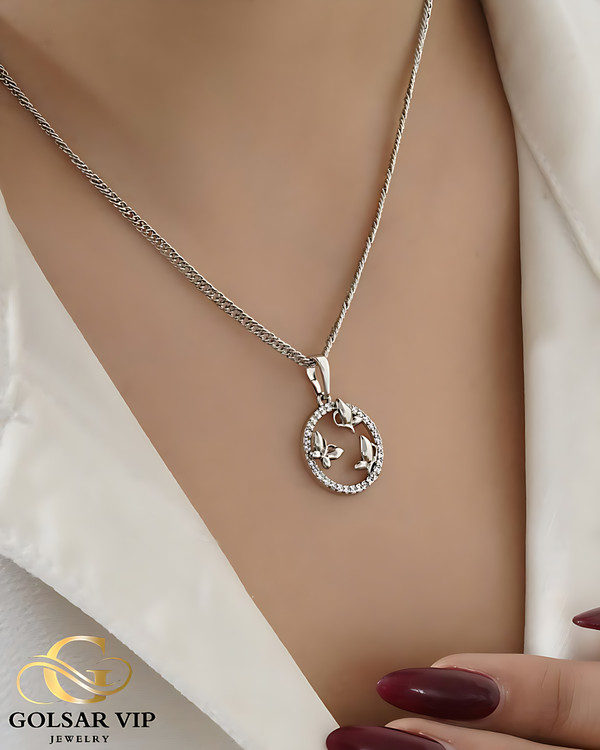 آویز نقرهای طرح حلقه پروانه ژوپینگ | XUPING