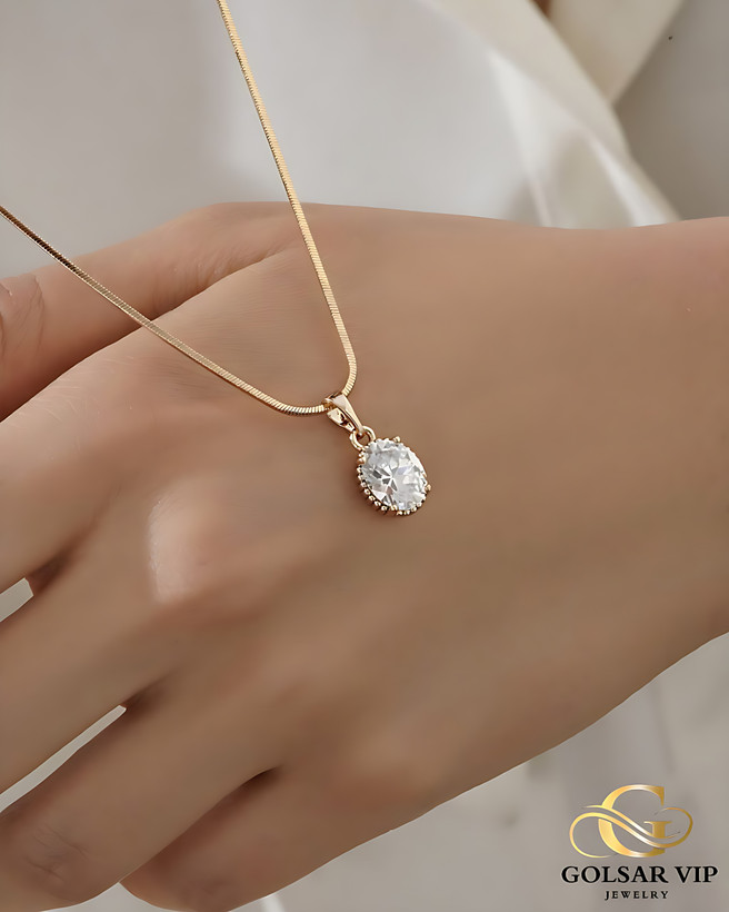 آویز طلایی طرح نگین ژوپینگ | XUPING