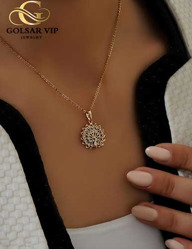 آویز طلایی طرح طاووس ژوپینگ | XUPING