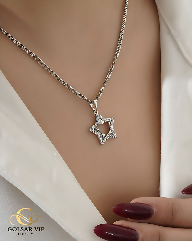 آویز نقرهای طرح ستاره قلب ژوپینگ | XUPING