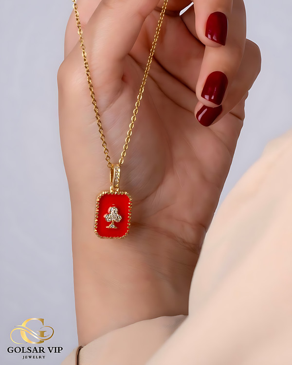 گردنبند نیوشا رنگ ثابت و ضد حساسیت آلیاژ استیل با آبکاری طلا کیفیت عالی