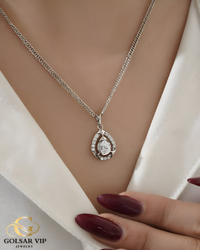 آویز نقرهای طرح اشک نگین دار ژوپینگ | XUPING