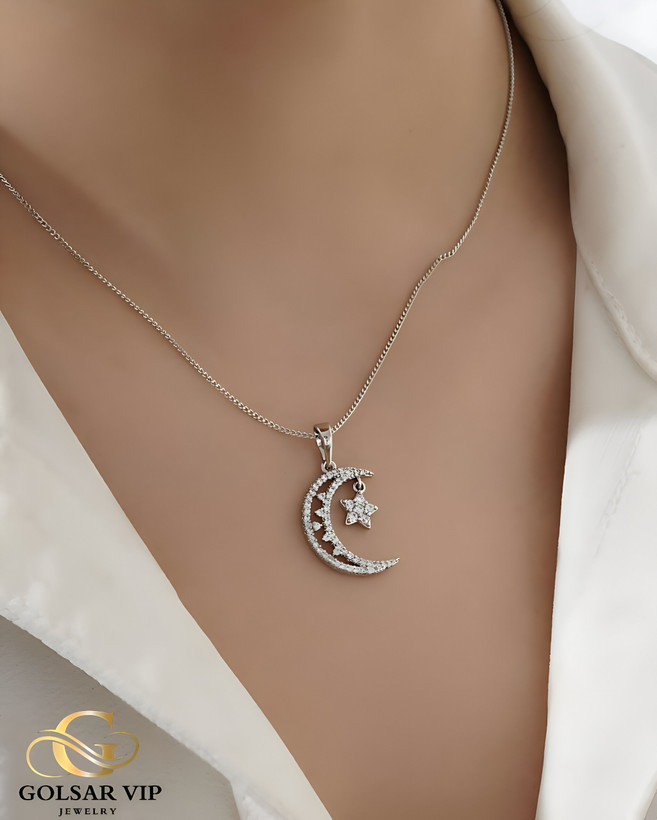 آویز نقرهای طرح حلال ماه ستاره ژوپینگ | XUPING