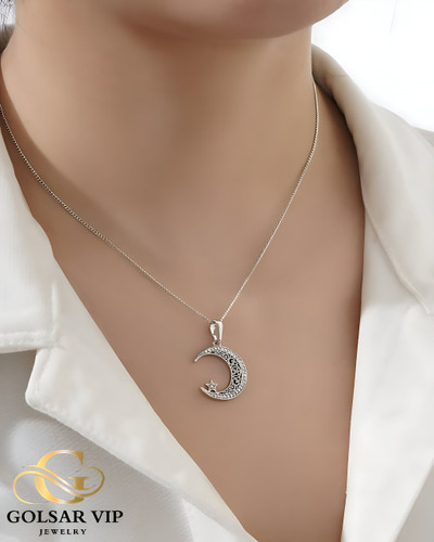 آویز نقرهای طرح حلال ماه ستاره ژوپینگ | XUPING