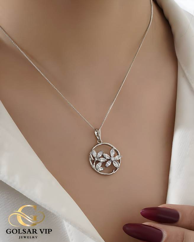 آویز نقرهای طرح گل فانتزی ژوپینگ | XUPING