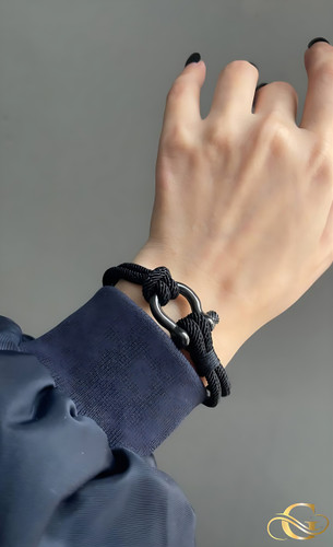 دستبند اومگا مشکی کیفیت تولید عالی همراه با گارانتی