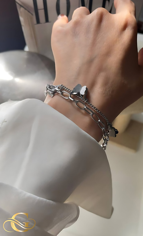 خرید دستبند پروانه نقرهای کیفیت بالا