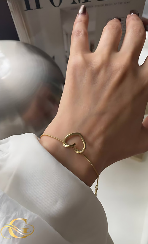 خرید دستبند قلب مینیمال استیل