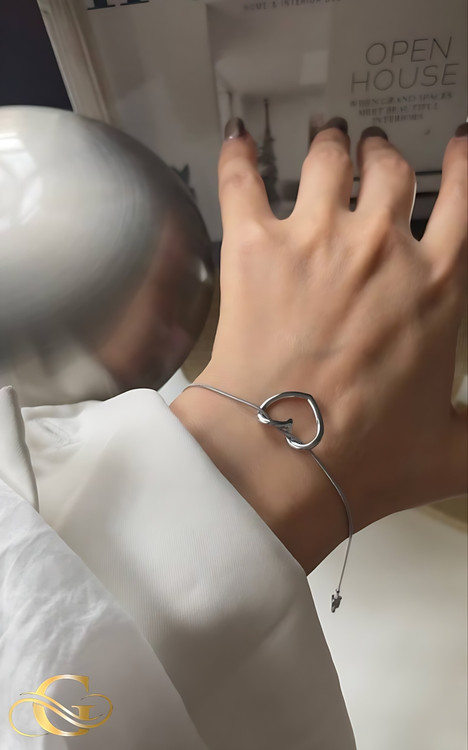 دستبند قلب فانتزی رنگ ثابت و ضد حساسیت آلیاژ استیل کیفیت بالا