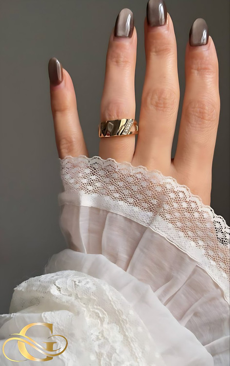 انگشتر پرنیا رنگ ثابت و ضد حساسیت آلیاژ استیل با آبکاری طلا کیفیت عالی