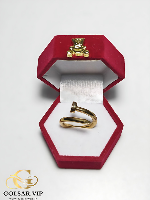 انگشتر میخی رنگ ثابت و ضد حساسیت آلیاژ استیل