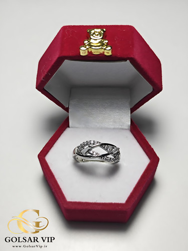 انگشتر آرام میکرو نگین رنگ ثابت و ضد حساسیت آلیاژ استیل