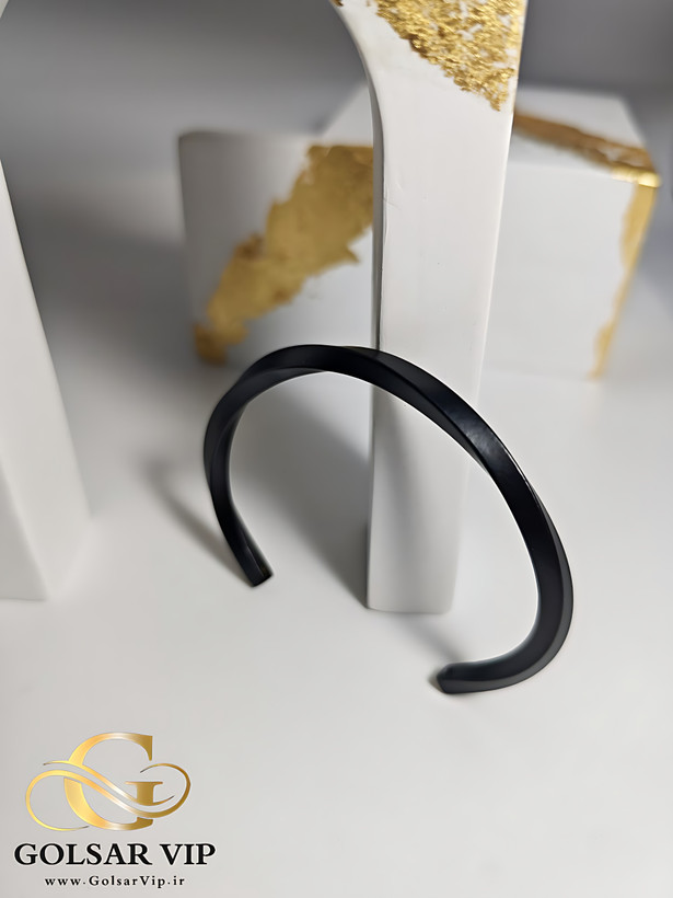 بنگل پیچی مشکی رنگ ثابت و ضد حساسیت آلیاژ استیل - ارسال فوری