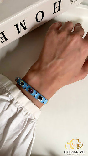 دستبند استیل میناکاری رنگ ثابت و ضد حساسیت آلیاژ استیل کیفیت بالا