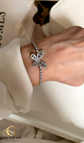 دستبند استیل تنیسی رنگ ثابت و ضد حساسیت آلیاژ استیل کیفیت بالا