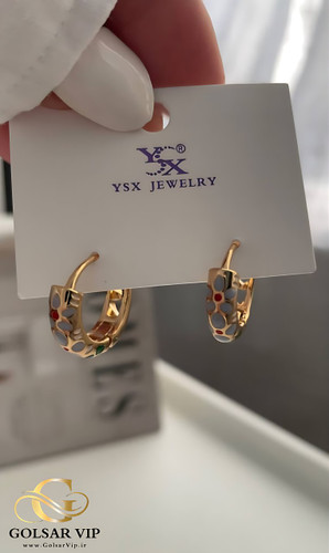 گوشواره میناکاری رنگ ثابت و ضد حساسیت آلیاژ استیل کیفیت بالا