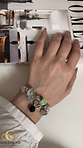 دستبند پاندورا خرگوش رنگ ثابت و ضد حساسیت آلیاژ استیل کیفیت بالا