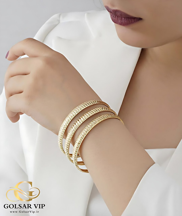 النگو طلاروس رنگ ثابت و ضد حساسیت آلیاژ استیل با آبکاری طلا کیفیت بالا