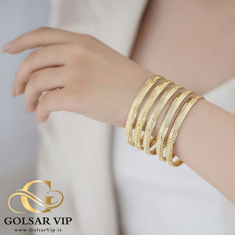 النگو طلاروس رنگ ثابت و ضد حساسیت آلیاژ استیل با آبکاری طلا کیفیت بالا