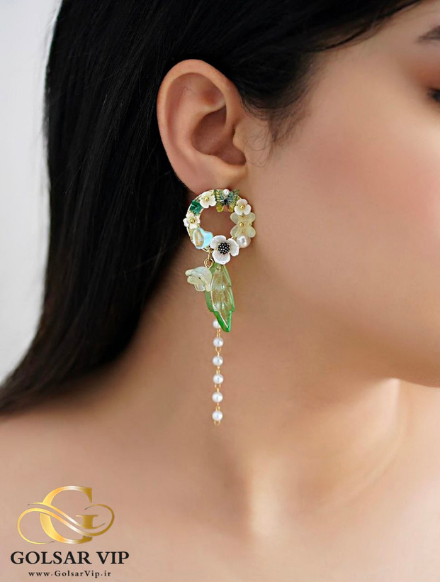 گوشواره ZARA طرح بابونه رنگ ثابت و ضد حساسیت آلیاژ پلاستیک کیفیت بالا