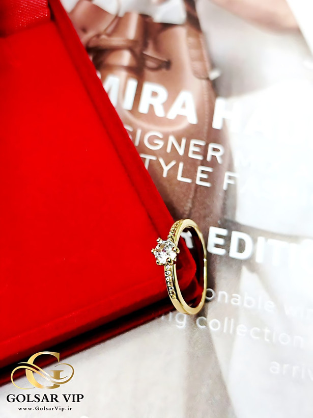 انگشتر استیل طلاروس رنگ ثابت و ضد حساسیت آلیاژ استیل کیفیت بالا