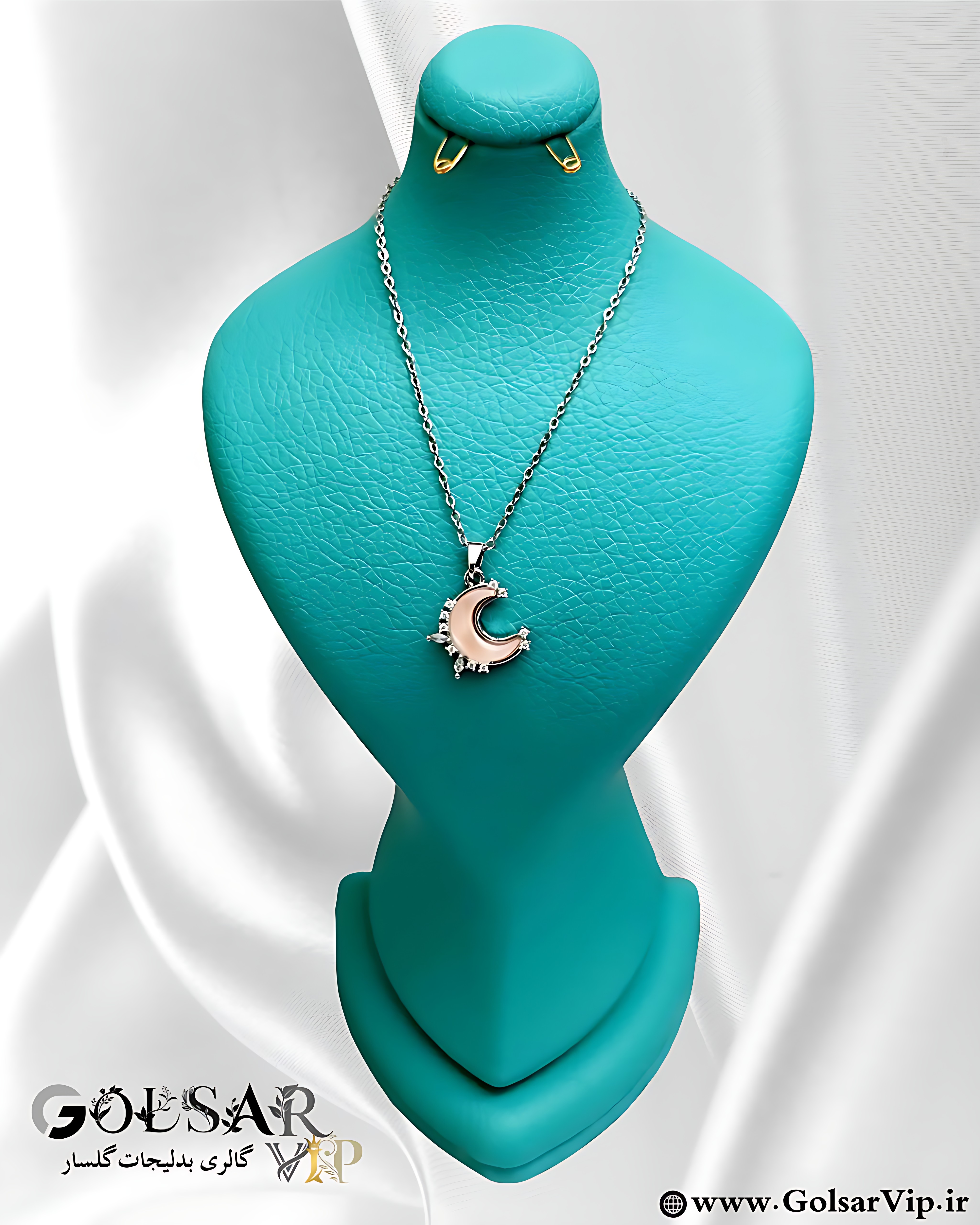 گردنبند ماه رنگ ثابت و ضد حساسیت آلیاژ استیل کیفیت بالا