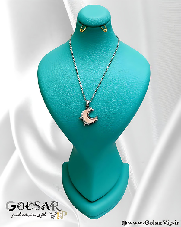 گردنبند ماه رنگ ثابت و ضد حساسیت آلیاژ استیل کیفیت بالا