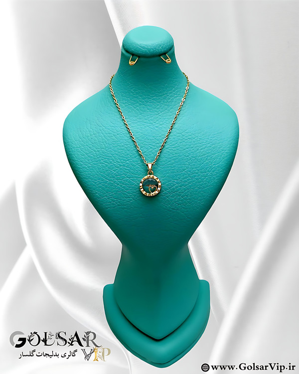 گردنبند قلب فانتزی طلایی رنگ ثابت و ضد حساسیت آلیاژ استیل با آبکاری طلا کیفیت عالی