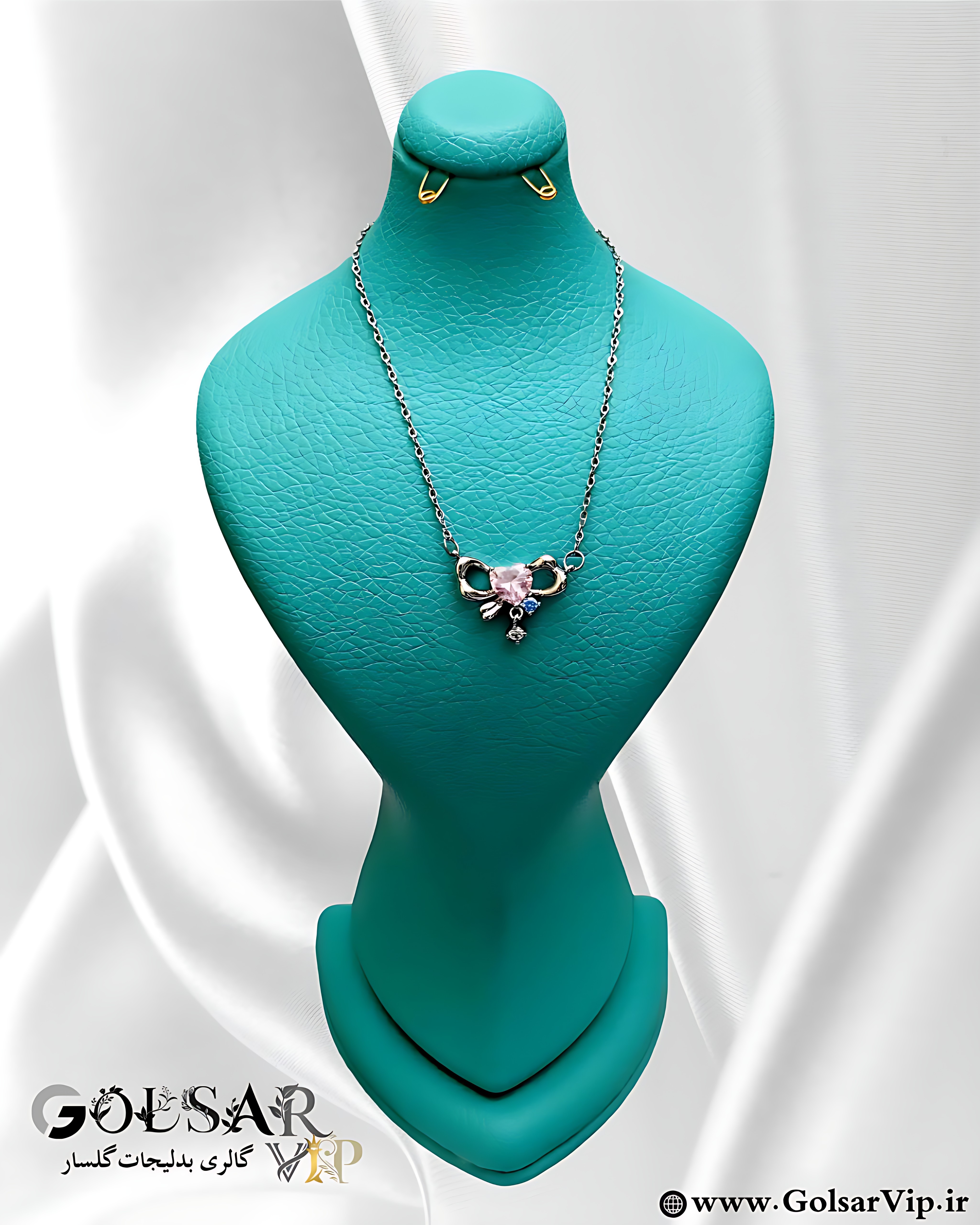 گردنبند پاپیون رنگ ثابت و ضد حساسیت آلیاژ استیل کیفیت بالا