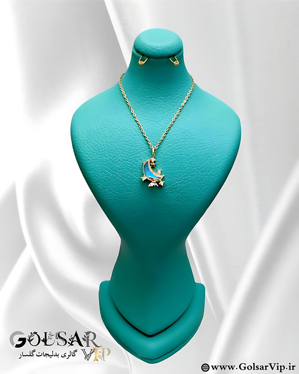 گردنبند نیمه ماه رنگ ثابت و ضد حساسیت آلیاژ استیل کیفیت بالا