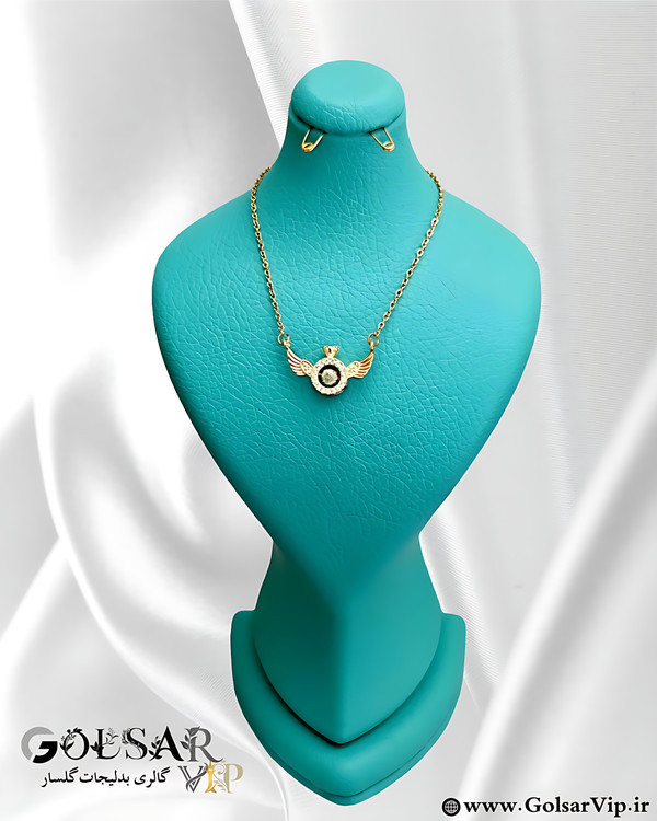 گردنبند قلب به صد زبان دوست دارم رنگ ثابت و ضد حساسیت آلیاژ استیل با آبکاری طلا کیفیت بالا