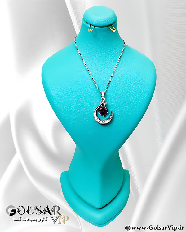 گردنبند ماه رنگ ثابت و ضد حساسیت آلیاژ استیل با کیفیت عالی