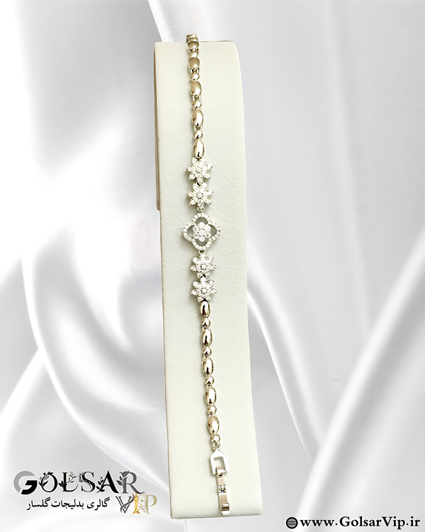 دستبند ونکلیف براق رنگ ثابت و ضد حساسیت آلیاژ استیل با کیفیت عالی