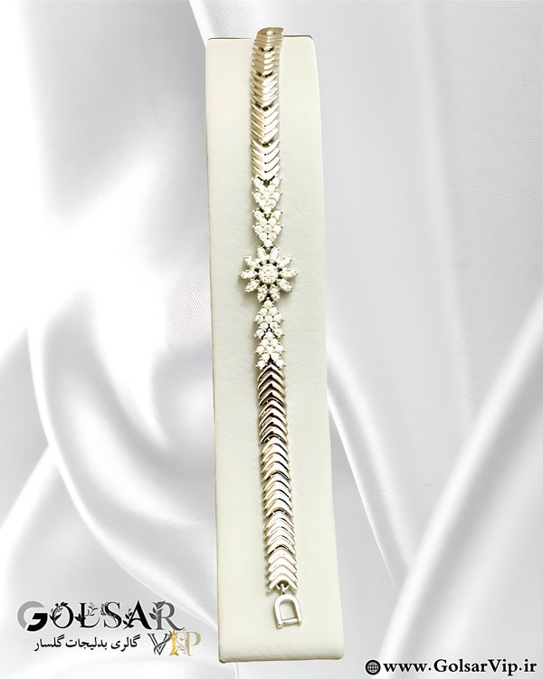 دستبند گل براق رنگ ثابت و ضد حساسیت آلیاژ استیل کیفیت بالا