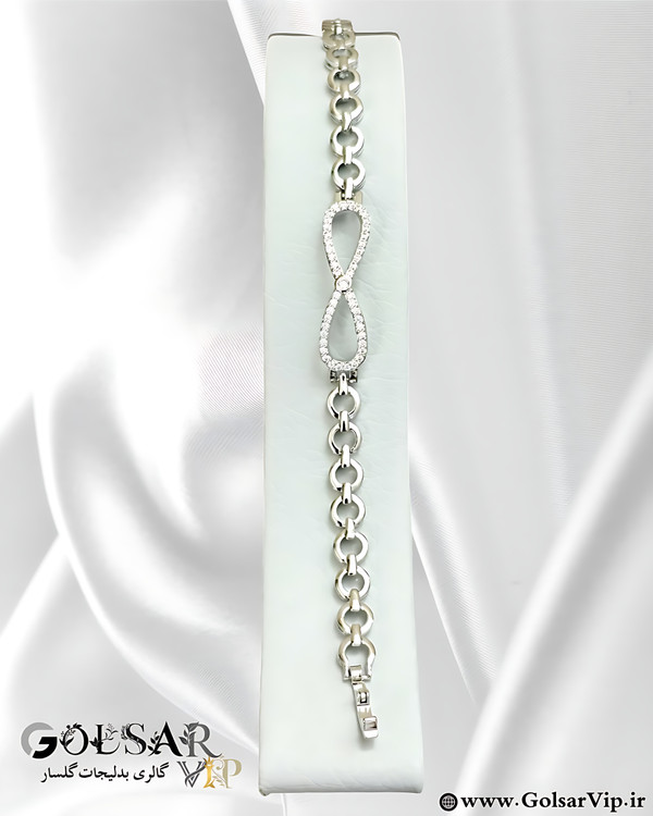 دستبند زنجیری بینهایت رنگ ثابت و ضد حساسیت آلیاژ استیل کیفیت بالا