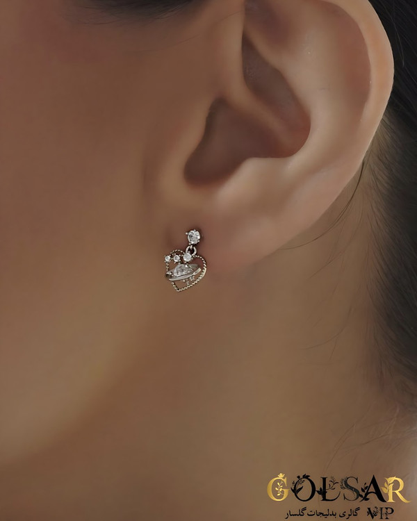 گوشواره قلب مینیمال رنگ ثابت و ضد حساسیت آلیاژ استیل با کیفیت بالا