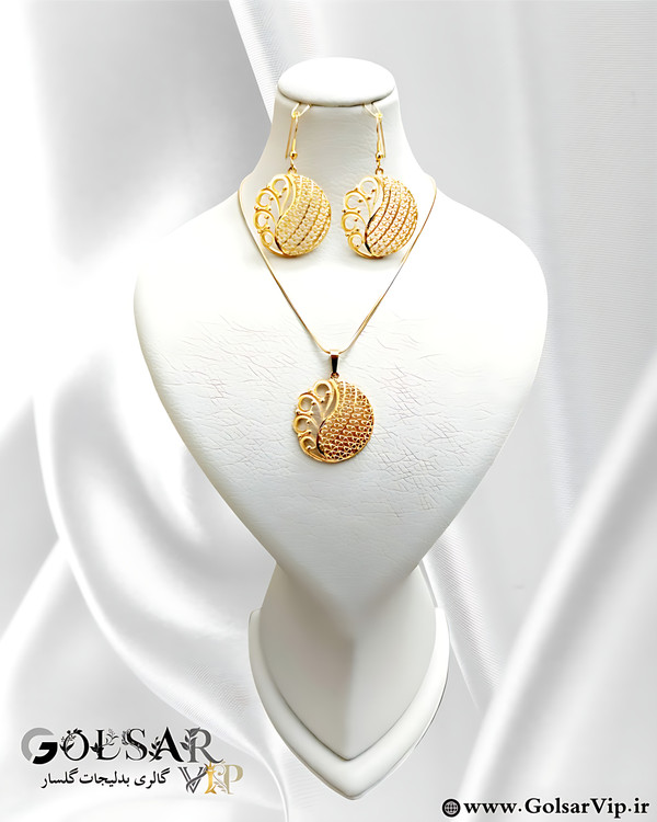 نیمست طرح طلا رنگ ثابت و ضد حساسیت آلیاژ استیل با آبکاری طلا کیفیت عالی