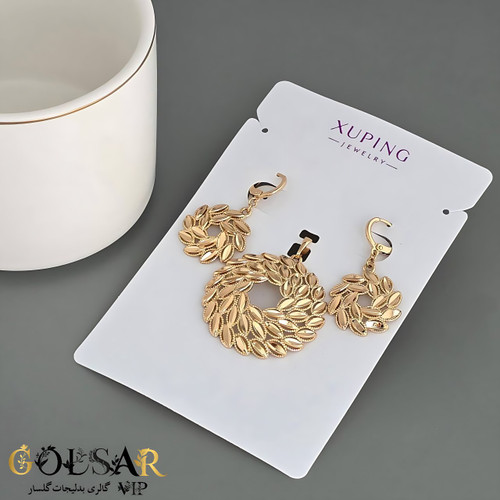 نیمست برگ زیتون رنگ ثابت و ضد حساسیت آلیاژ استیل با آبکاری طلا کیفیت عالی