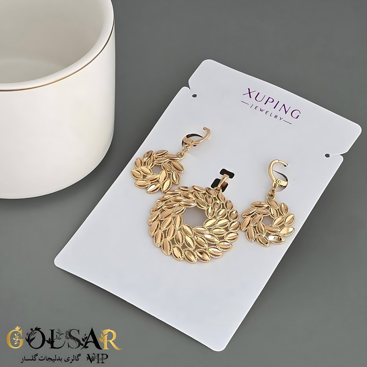 نیمست برگ زیتون رنگ ثابت و ضد حساسیت آلیاژ استیل با آبکاری طلا کیفیت عالی