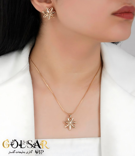 نیمست هلن رنگ ثابت و ضد حساسیت آلیاژ استیل با آبکاری طلا کیفیت عالی