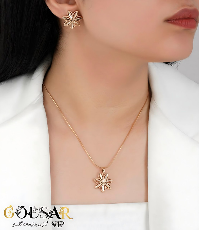 نیمست هلن رنگ ثابت و ضد حساسیت آلیاژ استیل با آبکاری طلا کیفیت عالی