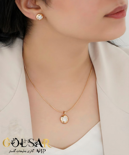 نیمست ستاره رنگ ثابت و ضد حساسیت آلیاژ استیل با آبکاری طلا کیفیت عالی