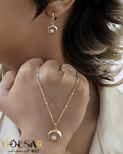 نیمست فانوس رنگ ثابت و ضد حساسیت آلیاژ استیل با آبکاری طلا کیفیت عالی